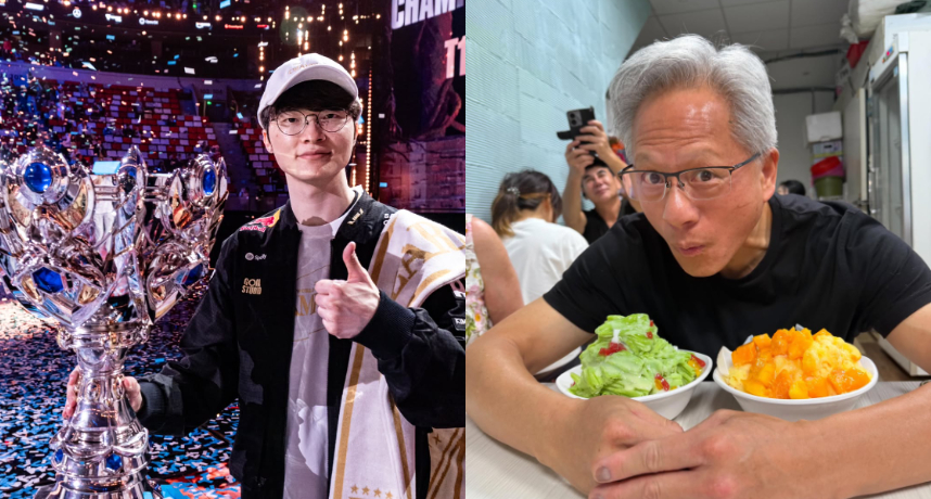 免費炸雞局即將成真？網傳黃仁勳「南韓行」將直奔 T1 網咖合體 Faker！